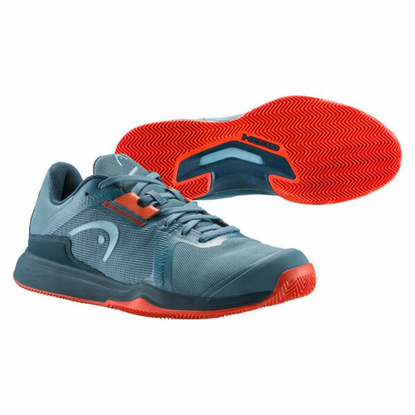Sprint Team 3.5 Padel Shoe for Men - Blue Stone/Orange, 42.5