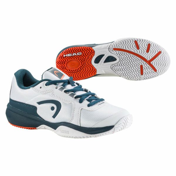 Sprint 3.5 Junior - White/Orange, 37 | Padel Shoes Dubai
